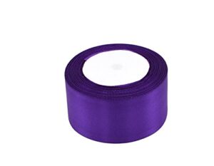 akoak 2 inches 25 yards purple satin ribbon perfect for wedding, gift wrapping
