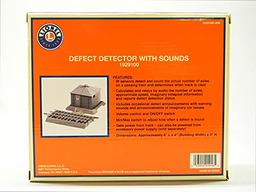 Lionel Electric O Gauge Model Train Accessories, Defect Detector with Sounds, 1929100