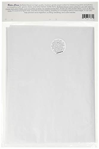 Retro Clean Archival Grade Tissue Paper, Buffered, 24-Inch by 36-Inch, 12 sheets