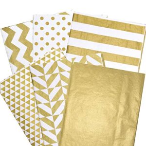 whaline metallic tissue paper 180 sheets gold tissue paper bulk, metallic gift wrapping paper for christmas, home, kitchen, birthday party, arts crafts, diy, weddings, bridal showers