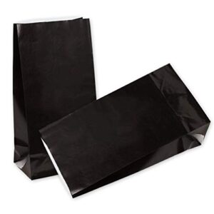keyyoomy small paper bags 24 ct black printed party favor bags for wedding shower kid’s birthday party(9.4x 5.1x 3.1 in)