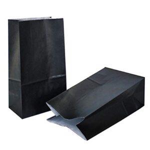 KEYYOOMY Small Paper Bags 24 CT Black Printed Party Favor Bags for Wedding Shower Kid's Birthday Party(9.4x 5.1x 3.1 in)