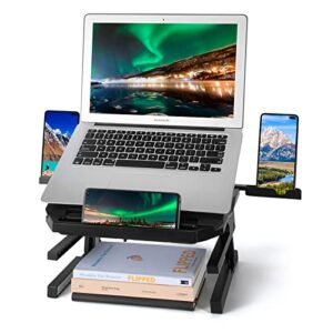 oimaster laptop stand phone stand extended laptops riser elevator 3 height adjustable up to 10 inches rotatable base for desk suit for laptop tablet 10 to 17 inches