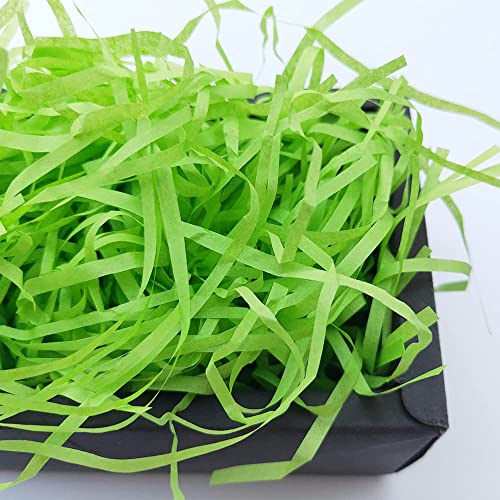 Wittocs Easter Green Grass Recyclable Paper Shred for Easter Basket Filler Creative Eggs Decor Filler Party Decoration Gift Packaging 200g