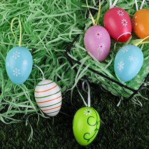 Wittocs Easter Green Grass Recyclable Paper Shred for Easter Basket Filler Creative Eggs Decor Filler Party Decoration Gift Packaging 200g