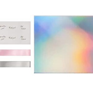 SKETCHGROUP Luxury Rainbow Gift Box with 2 Satin Ribbon and Magnetic Closure (Medium Deep Size)