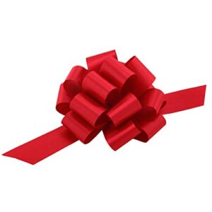 red christmas gift pull bows – 5″ wide, set of 10, memorial day, 4th of july, gift bows, wreath, garland, gift basket, presents, birthday, fundraiser, decoration, valentine’s day
