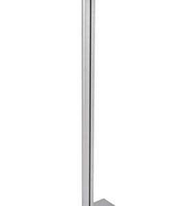 Displays2go CLRLECBNDS Floor Standing Speaking Podium, Slanted Top, Quick Assembly, Silver