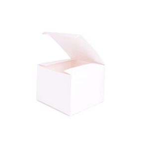 SHIPKEY 10PCS 3x3x3 Inch White Cardboard Gift Boxes with Lids | Mini/Small Gift Boxes | Small Paper Boxes for Wedding, Ornament Boxes for Christmas, Holidays, Birthdays and All Other Occasions