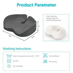 Office Chair Cushion, Seat Cushions for Office Chairs, Premium Soft Hip Support Pillow, Slow Rebound Damping Memory Foam Pillows Pressure Relief Seat Cushion for People Who Sit for a Long Time