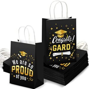 50 pcs graduation gift bag 2023 graduation party gift bag with handles 5.9×2.8×7.5 in congrats grad bag bulk graduation party favor gift wrapping bag candy treat paper goody bag for graduation supply
