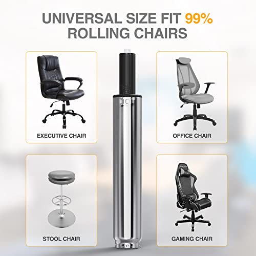 Office Chair Cylinder Replacement, Heavy-Duty Office Chair Replacement Parts Gas Lift Cylinder, Highest End Class 4 Hydraulic Pneumatic Shock Piston, Universal Size Fits Most Chairs
