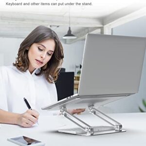 BoYata Laptop Stand, Adjustable Laptop Riser Ergonomic Computer Stand for Desk, Aluminum Laptop Holder Compatible for MacBook Pro/Air, Surface Laptop and Other Laptops up to 15 Inches