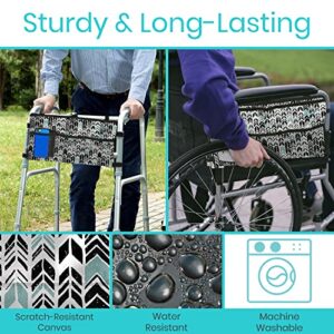 Vive Walker Bag - Accessories Wheelchair Basket Pouch (Water Resistant) - Seniors Caddy Accessory Attachment for Folding, Rolling Walkers - Carry Storage Carrier Tote - Lightweight, Universal Size