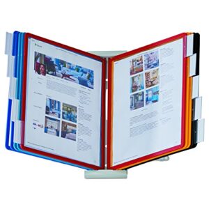 durable desktop reference system, 10 double-sided panels, letter-size, assorted colors, instaview design (561200)