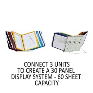 DURABLE Desktop Reference System, 10 Double-Sided Panels, Letter-Size, Assorted Colors, INSTAVIEW Design (561200)