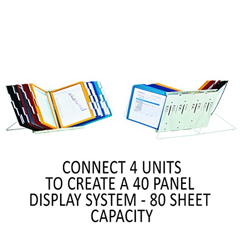 DURABLE Desktop Reference System, 10 Double-Sided Panels, Letter-Size, Assorted Colors, INSTAVIEW Design (561200)