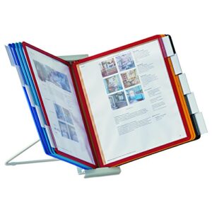 DURABLE Desktop Reference System, 10 Double-Sided Panels, Letter-Size, Assorted Colors, INSTAVIEW Design (561200)
