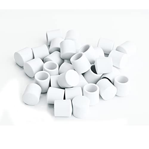 Door Stoppers for Bottom of Door Rubber Bumper Tips Rubber Stopper Caps for Door Wall Protector, 16pcs, White