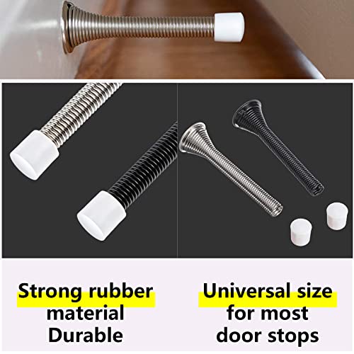 Door Stoppers for Bottom of Door Rubber Bumper Tips Rubber Stopper Caps for Door Wall Protector, 16pcs, White