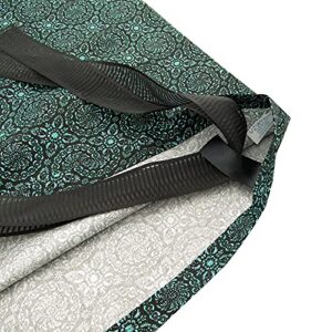 VZWraps Medallions Reusable Fabric Gift Bag for Wedding, Bridal Shower or Birthday (Teal, Large 20 Inches Wide by 27 Inches High)