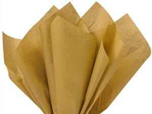 antique gold tissue paper squares, bulk 24 sheets, premium gift wrap and art supplies for birthdays, holidays, or presents by feronia packaging, large 20 inch x 26 inch