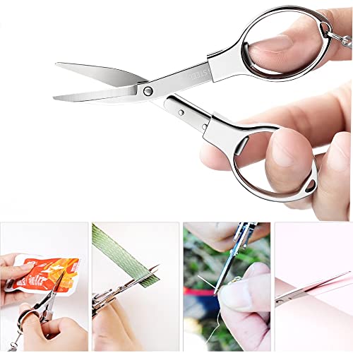 30 Pcs Mini Folding Travel Pocket Scissors for Home and Travel (Orange)