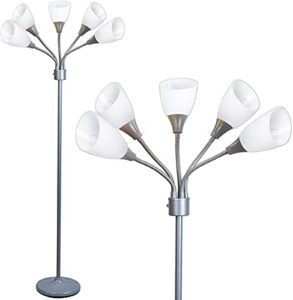5 head floor lamp (white)