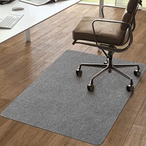 vicwe chair mat, 1/6″ thick 35″x55″ office home chair mat for hard floor protection, anti-slip, multi-purpose floor mat for porch, study,restauran,office (light gray)