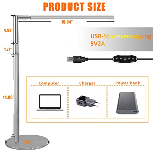 Desk Lamps for Home Office,Computer Screen Light, Computer Monitor Lamp, Screen Monitor Light for Eye Caring, e-Reading LED Task Lamp, Suitable for 24-32 inch Monitors