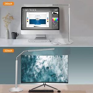 Desk Lamps for Home Office,Computer Screen Light, Computer Monitor Lamp, Screen Monitor Light for Eye Caring, e-Reading LED Task Lamp, Suitable for 24-32 inch Monitors