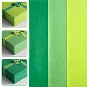 mr five 60 sheets gift tissue paper bulk,20″ x 14″,tissue paper for gift bags,diy and crafts,gift wrapping tissue paper for st. patrick’s day easter halloween birthday wedding baby shower christmas, 3 colors (green)