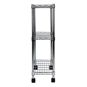 Oceanstar 3-Tier Shelving All-Purpose Utility Cart, Chrome