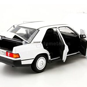 Norev NV183820 1:18 190E 1984-White Mercedes-Benz Collectable Model, Multi