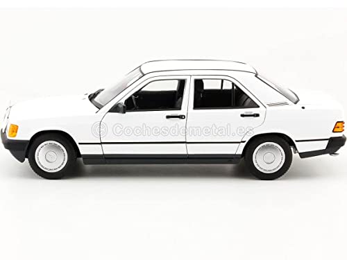 Norev NV183820 1:18 190E 1984-White Mercedes-Benz Collectable Model, Multi