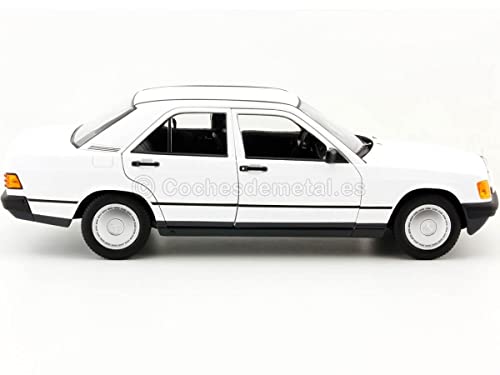 Norev NV183820 1:18 190E 1984-White Mercedes-Benz Collectable Model, Multi