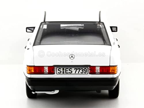 Norev NV183820 1:18 190E 1984-White Mercedes-Benz Collectable Model, Multi