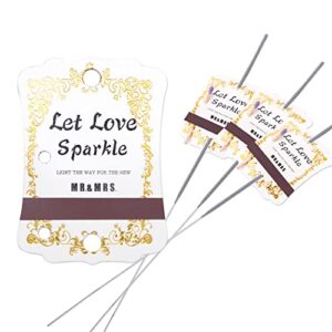 100pcs vintage wedding sparkler tags with match holder and striker for weddings – (sparklers and match not included)