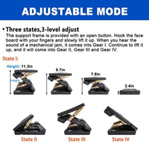 Adjustable Office Foot Rest Under Desk at Work, Leg Rest with Massage Surface Roller, Ergonomic Adjustment ，Bottom Can Be Filled with Water(Black）