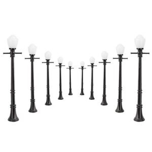 Artudatech 10PCS LCX04 Model Railway Lamppost Lamps Street Lights O Scale LEDs