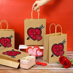 36 Pack Valentine's Day Paper Gift Bags with Handle Valentines Candy Bags, Goodie Bags Valentine's Day Party Favors for Funny Gift Exchange Novelty Gift Giving Gift Wrapping