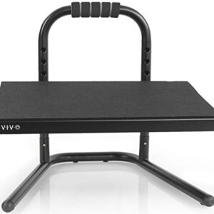 VIVO Black Ergonomic Height Adjustable Standing Foot Rest Relief Platform for Standing Desks STAND-FT01