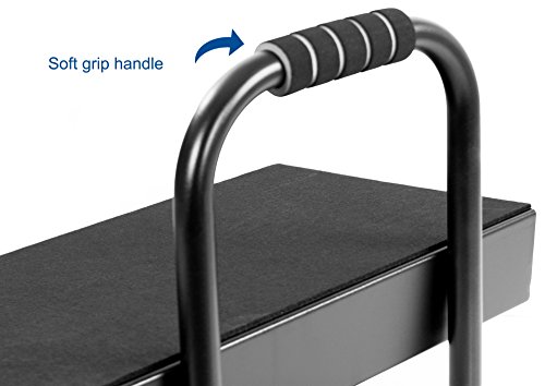 VIVO Black Ergonomic Height Adjustable Standing Foot Rest Relief Platform for Standing Desks STAND-FT01