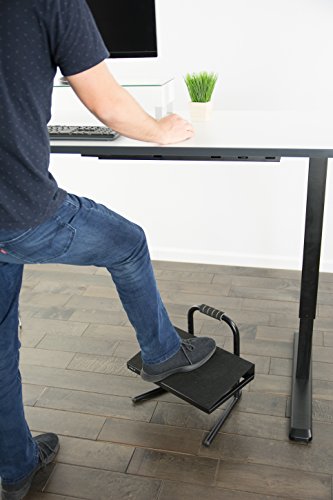 VIVO Black Ergonomic Height Adjustable Standing Foot Rest Relief Platform for Standing Desks STAND-FT01