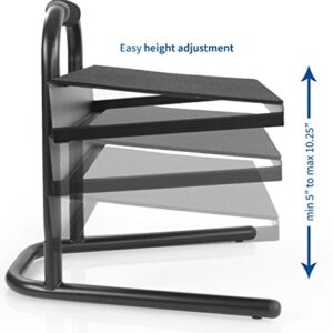 VIVO Black Ergonomic Height Adjustable Standing Foot Rest Relief Platform for Standing Desks STAND-FT01