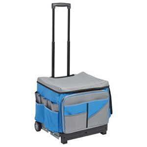 ecr4kids – elr-0550b-bl memorystor universal rolling cart and organizer bag set, blue
