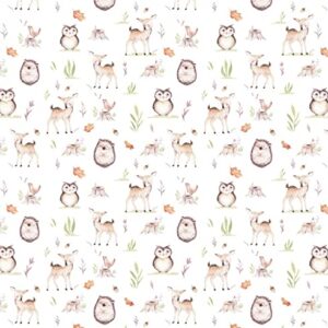 Stesha Party Fawn Woodland Gift Wrap Wrapping Paper - Folded Flat 30 x 20 Inch (3 Sheets)