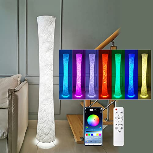 Pehtini 61" LED Floor Lamp,Floor Lamp for Bedroom,Corner Floor Lamp,RGB Color Changing Floor Lamp,Smart Dimmable Floor Lamp with Remote & APP Control & Sync to Music,Floor Lamps for Living Room Modern