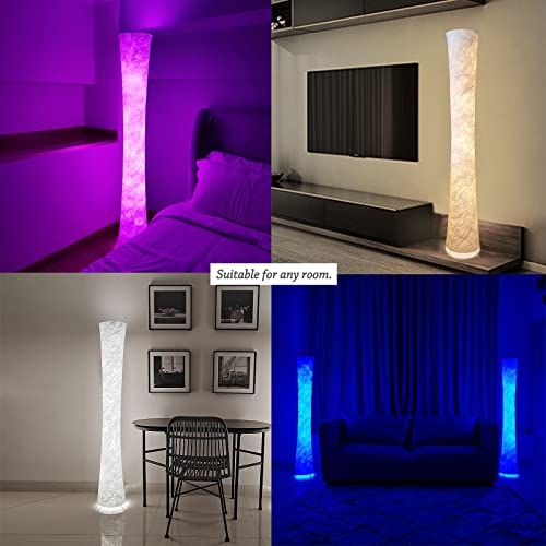 Pehtini 61" LED Floor Lamp,Floor Lamp for Bedroom,Corner Floor Lamp,RGB Color Changing Floor Lamp,Smart Dimmable Floor Lamp with Remote & APP Control & Sync to Music,Floor Lamps for Living Room Modern