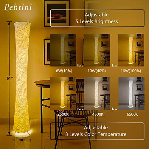 Pehtini 61" LED Floor Lamp,Floor Lamp for Bedroom,Corner Floor Lamp,RGB Color Changing Floor Lamp,Smart Dimmable Floor Lamp with Remote & APP Control & Sync to Music,Floor Lamps for Living Room Modern